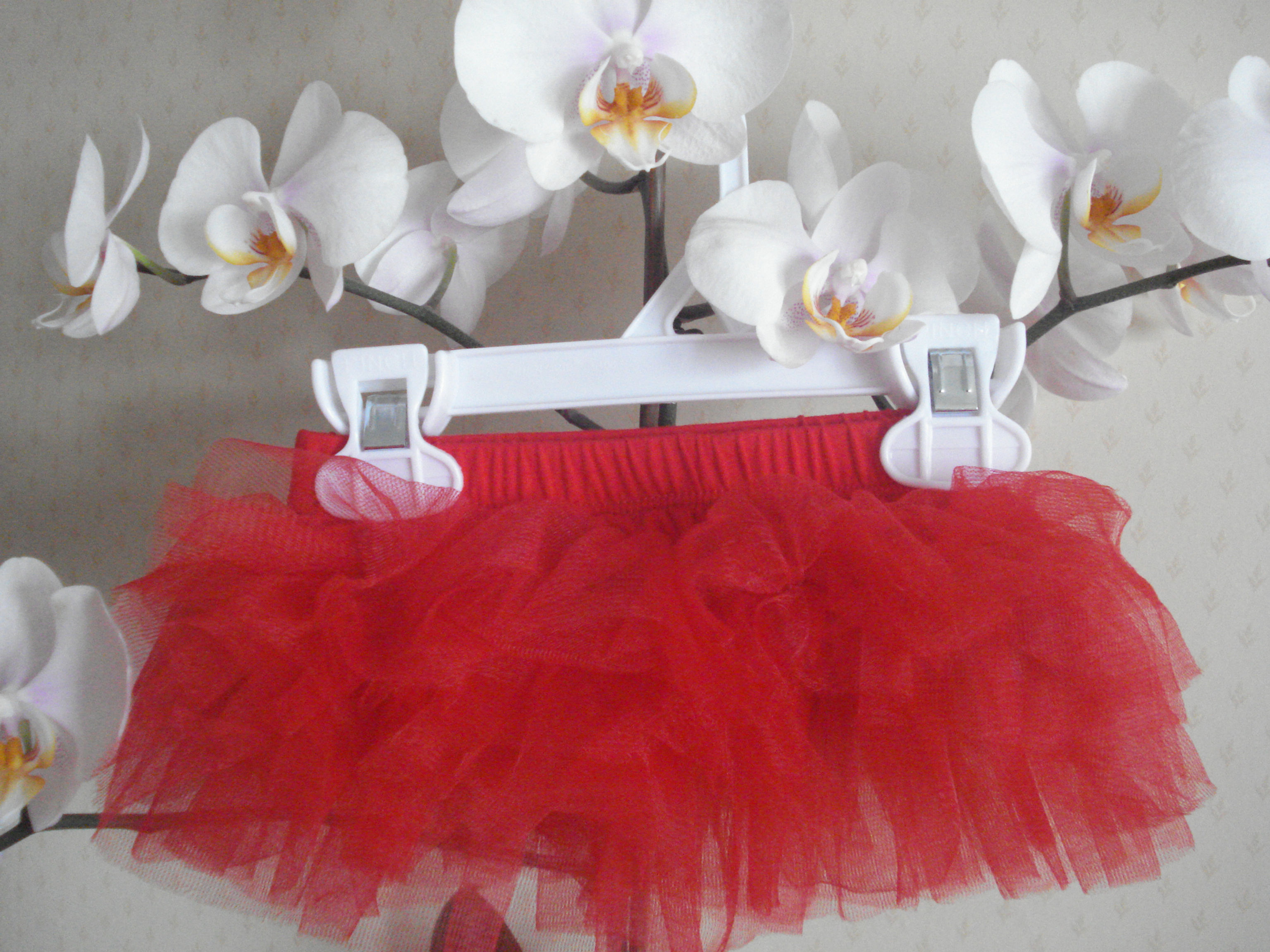 Baby Girl Short Party Red Tu-Tu Skirt Party Photo Prop 6 Layer 0-12m