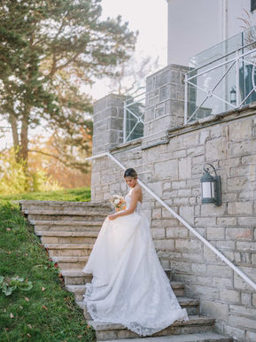 sunset bridal at harding waterfront lawn