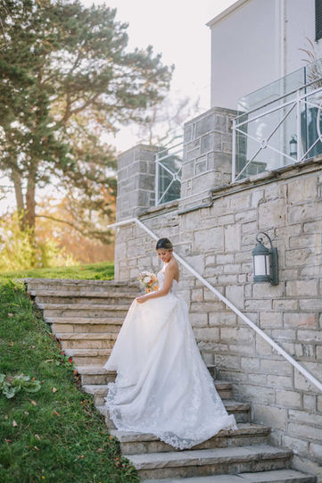 sunset bridal at harding waterfront lawn
