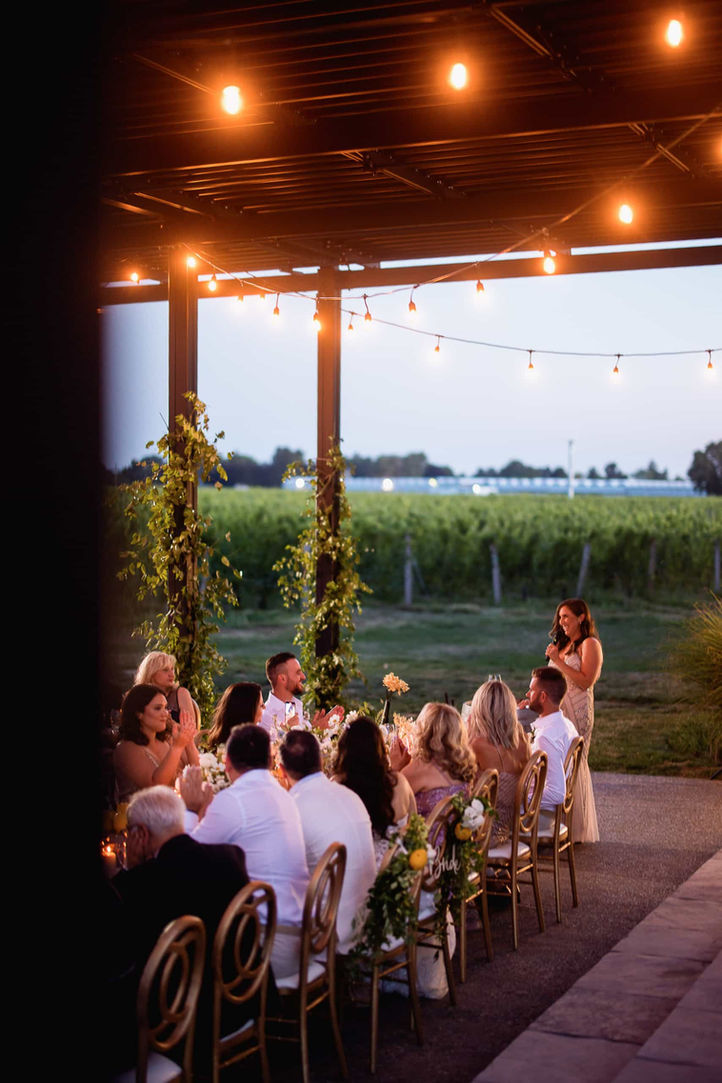 niagara on the lake wedding reception vineyard