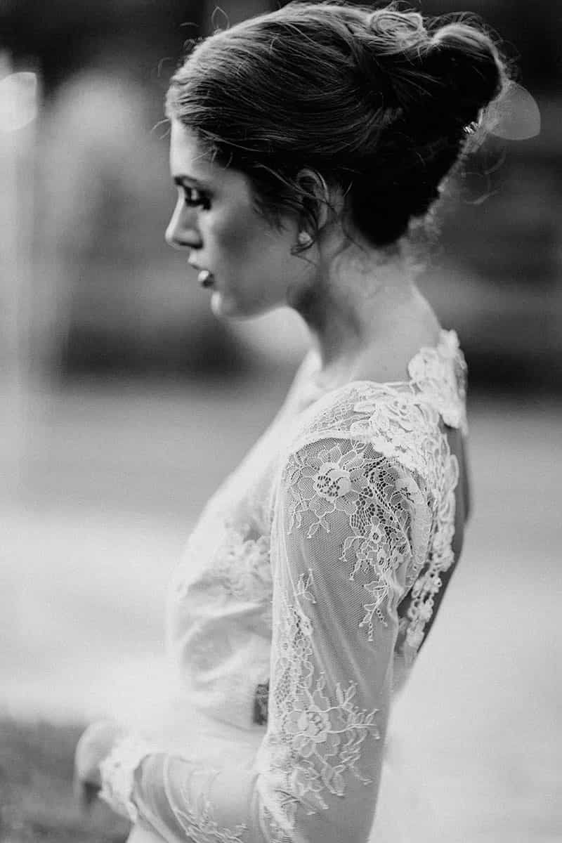 Editorial wedding portrait of a couple in downtown Toronto, showcasing a cinematic and high-fashion photography style.