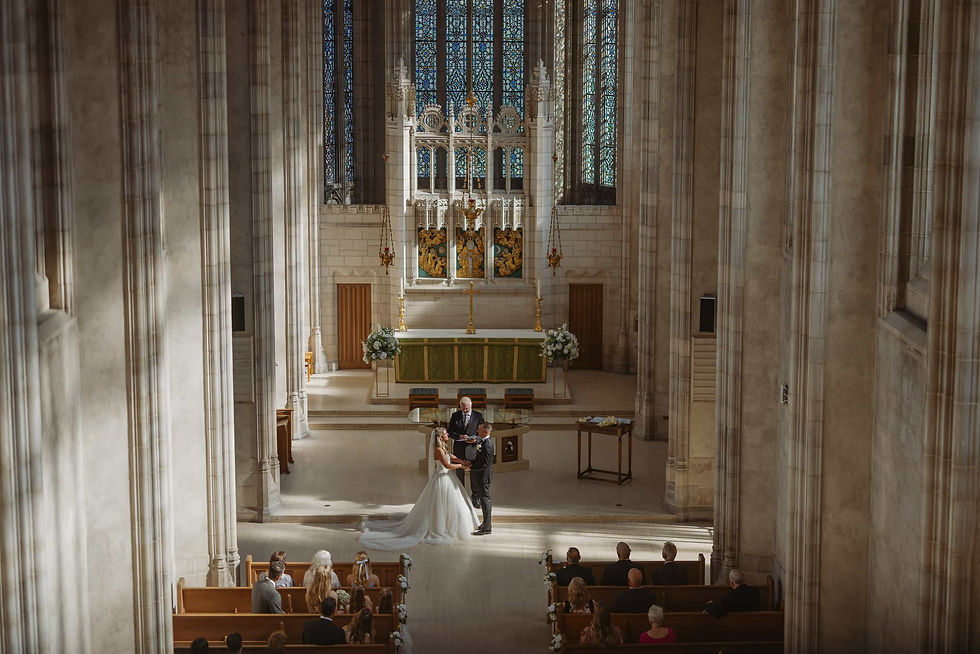 Wedding ceremony at Trinity College Chapel — Explore our complete ceremony photography portfolio"