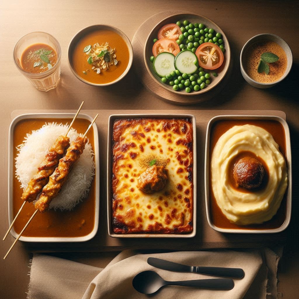 Arranged Food and Objects