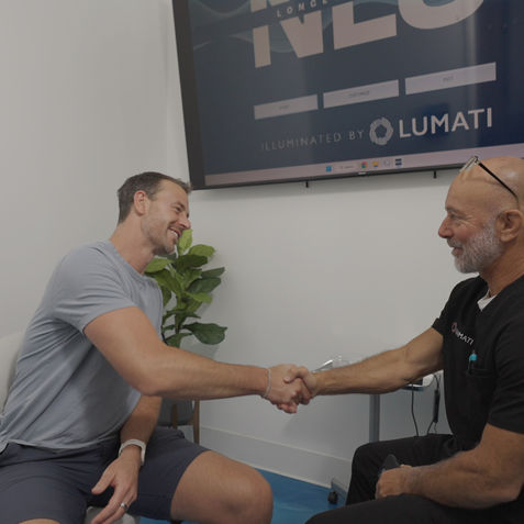 Dr. Lane and client shaking hands