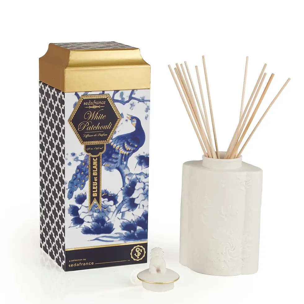 White Patchouli Bleu et Blanc Diffuseur 8oz