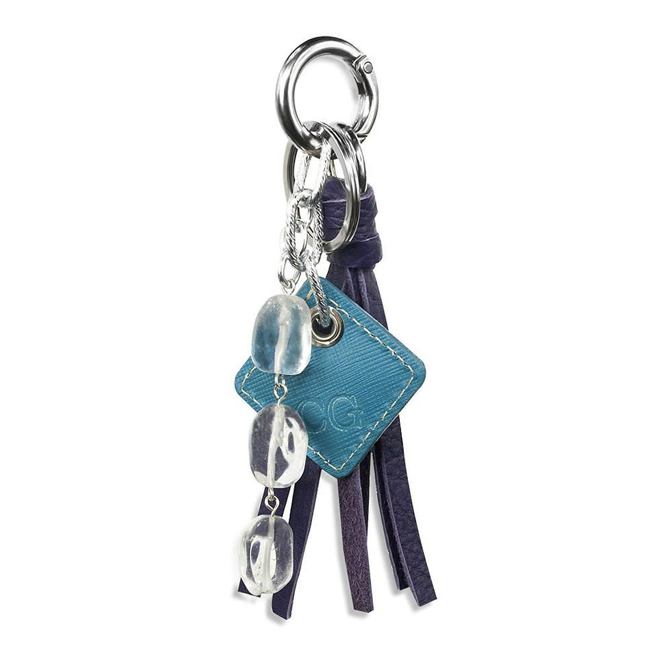 Miniatura: Lucca Leather Bag Charm-Purple