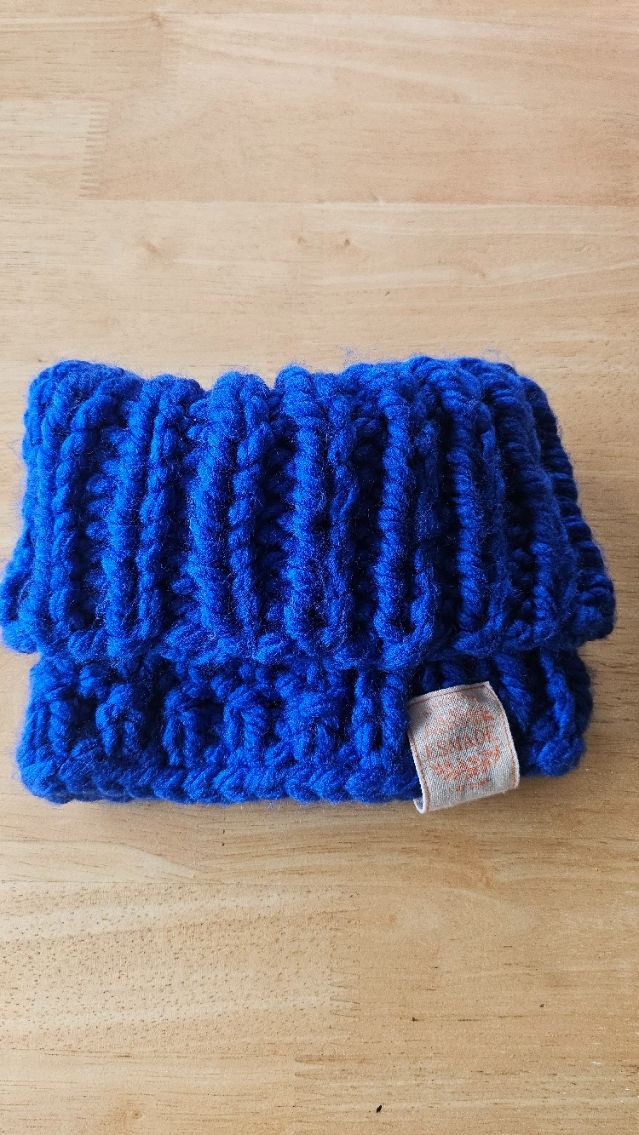 blue folded snood