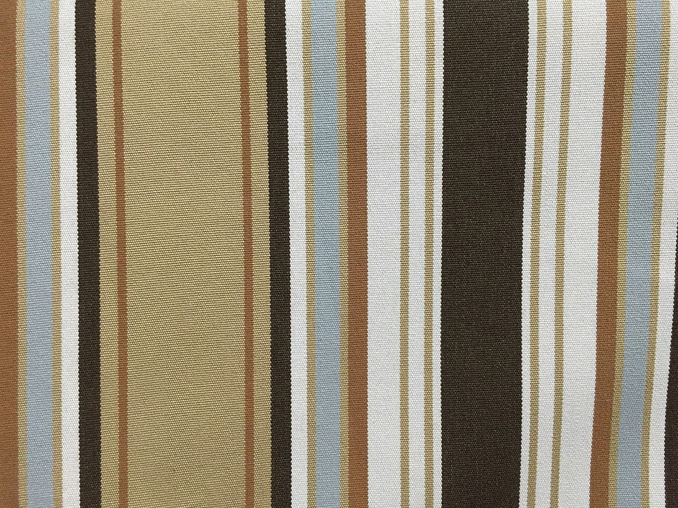 Stripe - Ocean Blue - Chocolate Brown