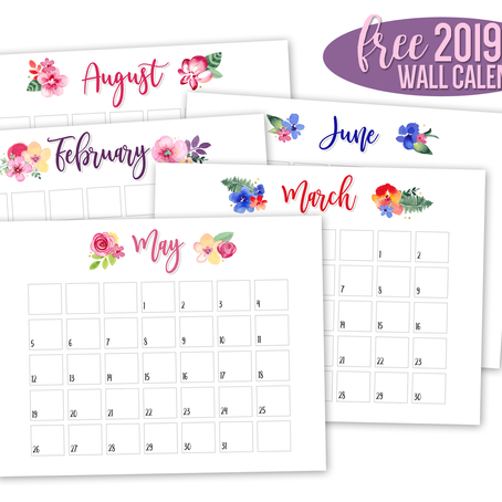 FREE 2019 Calendar Printable