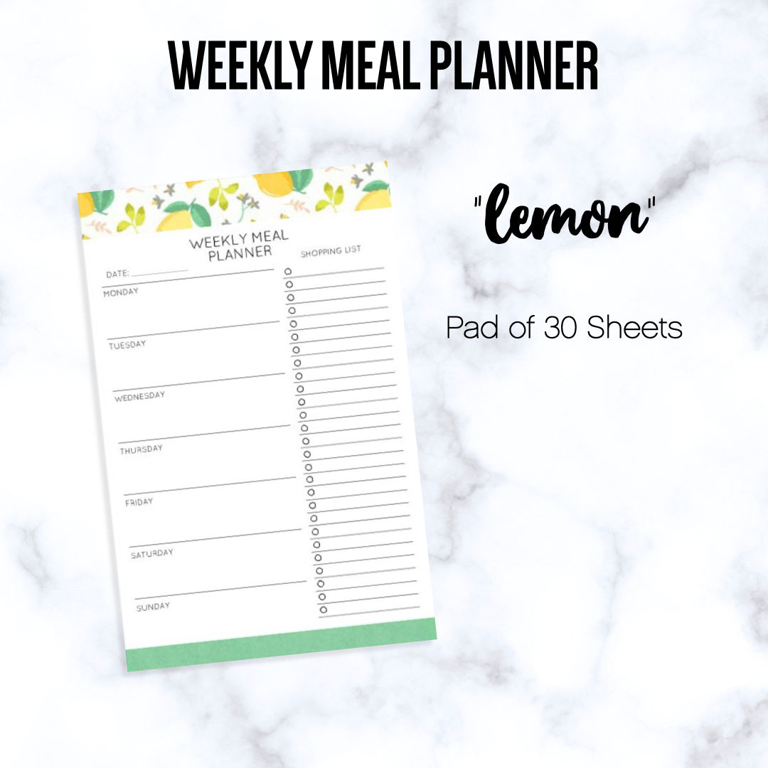 "LEMON" Meal Planning Notepads