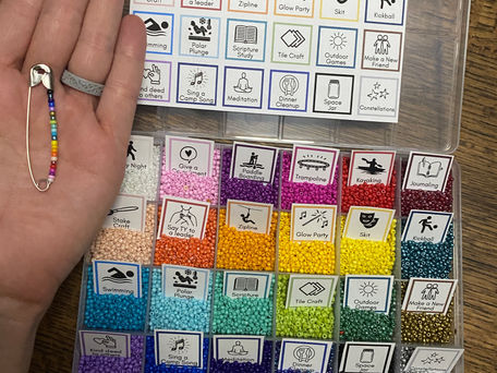 YW Camp Bingo Bead Pins