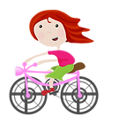 Girl on a bicycle