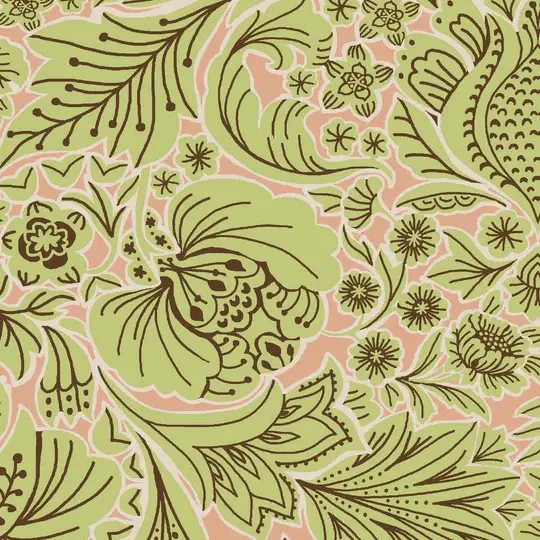 Folk Floral | pistachio (textile)