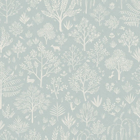 Woodland (wallpaper) | himalayan blue