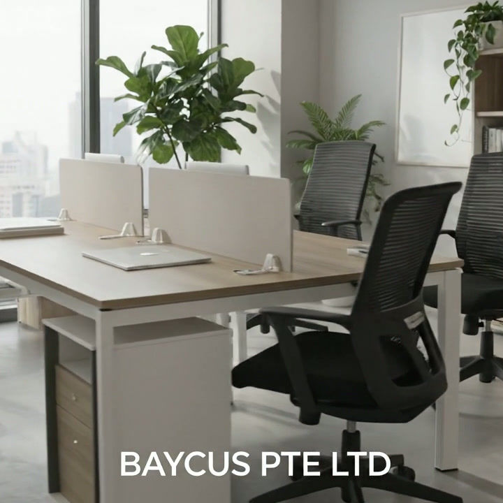 Thumbnail: B-One 1.2m 4 Pax Open Concept Workstation Office Desk (No Mobile Pedestal)