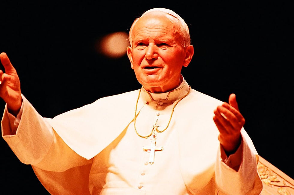 A white sun symbolizing the Holy Spirit against a blue to yellow gradient, representing hope.