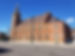 This is the South Elevation where most of the grant work was done. The gutters and repointed masonry were along this elevation. The South facing skylight is visible as well. (Photo courtesy of St. Joseph Church)