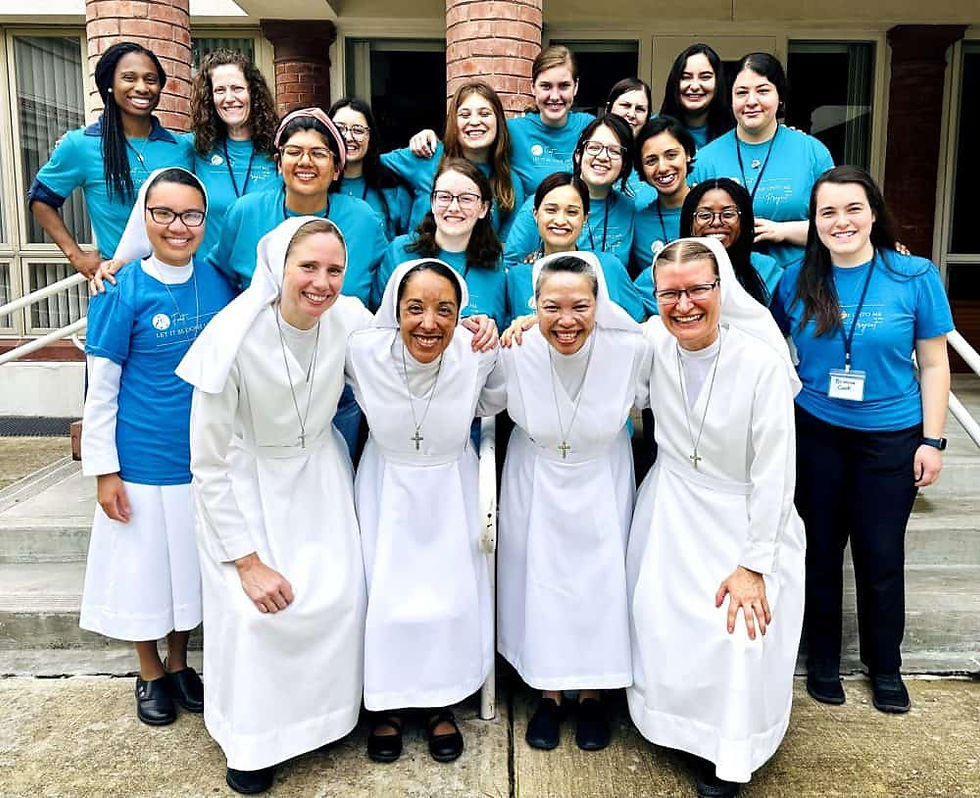 A white sun symbolizing the Holy Spirit against a blue to yellow gradient, representing hope.