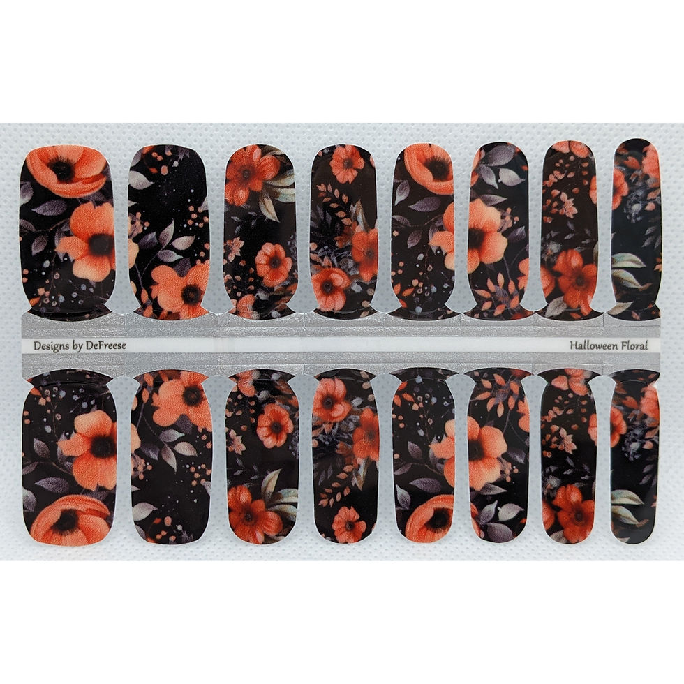 Miniaturbild: Halloween Floral (Kikilee - no Topcoat)