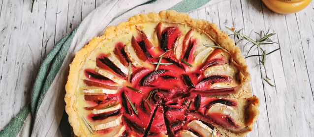 Rote Beete-Ziegenkäse Quiche 🌱