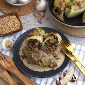 Kohlrouladen mit Champignon-Reis Füllung 🌱🌱