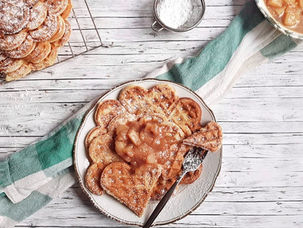 Waffeln mit Birnenkompott 🌱