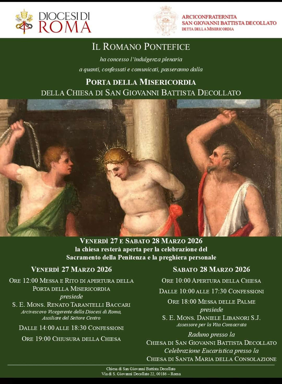 Rito della PERDONANZA: 27/28 marzo 2026