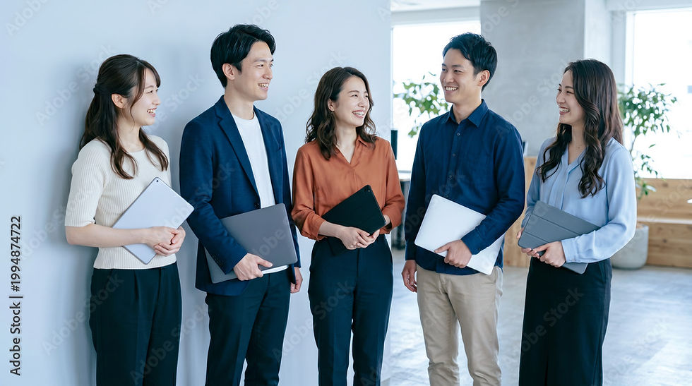 ビジネスの場で話し合いをする人たち