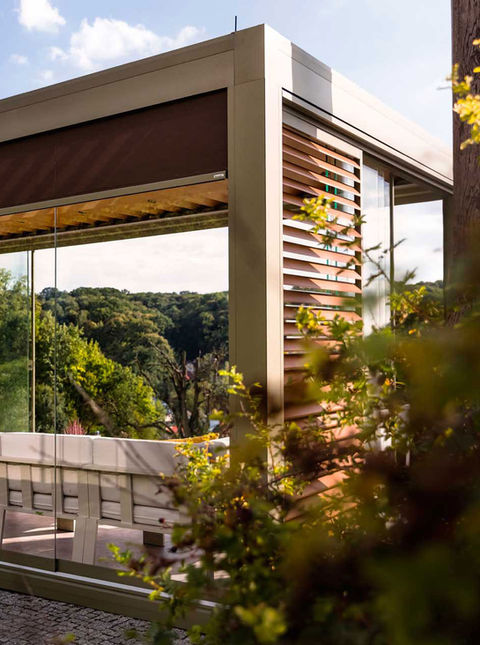 Sustainable UK garden pergola with eco-friendly features