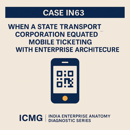 Case IN63: When a City Transport Department Equated Mobile Ticketing Apps with Enterprise Architecture Readiness💲