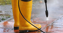 person-wearing-yellow-rubber-boots-with-