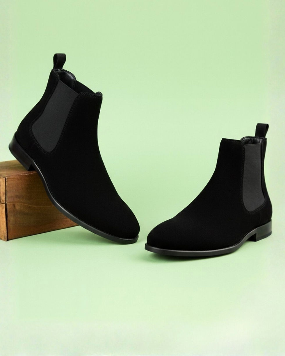 Thumbnail: OFRI Classic Minimalist Suede Chelsea Boots