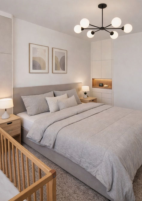 Rekonstrukce bytu 4+kk Černý most Praha - ložnice
