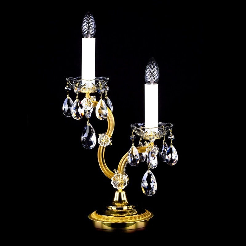 Thumbnail: Adorn your space with this lovely crystal table lamp, a perfect match to our Maria Theresa range. Chandeliers UK