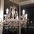 30% PbO bohemian crystal chandelier, with rope twist glass arms, opaque glass candle sleeves, ornate glass bobeches. Video
