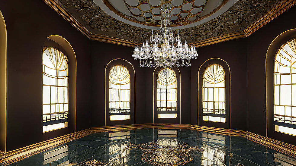 Thumbnail: Sara-36, a remarkable 30% lead crystal chandelier designed for grand halls, lobbies, galleried landings, and stately homes.