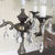 Sona, 30% PbO cast crystal table lamp with an ornate frame and oval crystals. Video