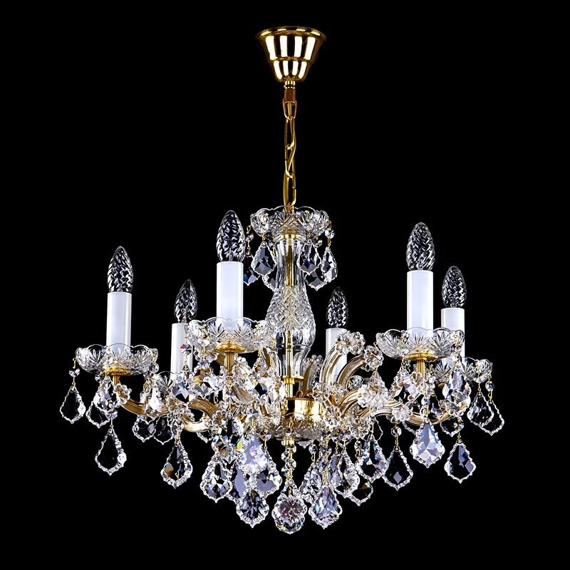 Thumbnail: Maria Theresa chandeliers. Bohemian 30%PbO crystal chandelier. With crystal pendeloques.