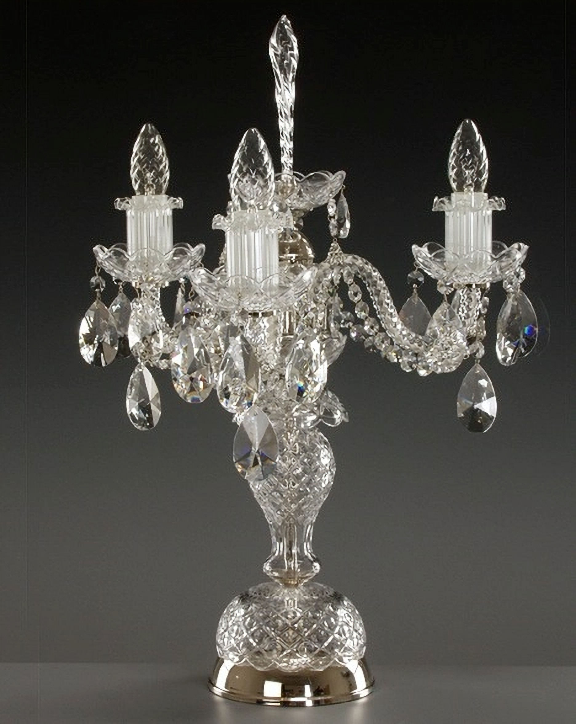 Beautiful 24% lead bohemian crystal table lamp. Matching to our Katherine range.