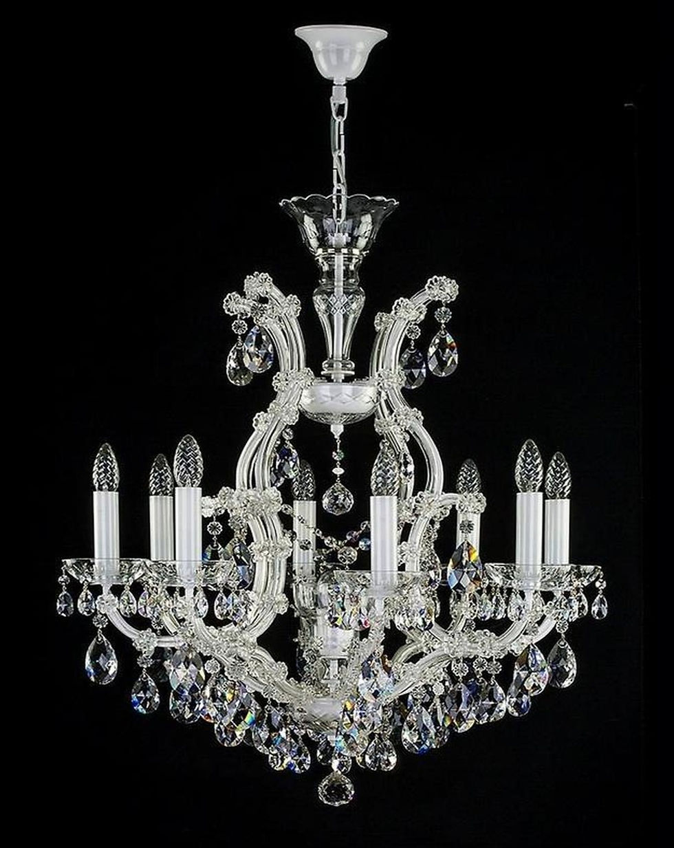 Modern Maria Theresa Chandelier is crafted in the Czech Republic for a stunning visual display.