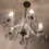Thumbnail: Farrah-5DP, Small 5 arm bohemian lead crystal chandelier, presented in a traditional dark patina finish.