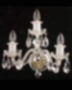 The Katherine-3WS is a stunning 3-arm wall sconce adorned with 24% PbO crystals.