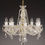 Thumbnail: Katherine-8: A 24% PbO bohemian crystal traditional chandelier with rope twist glass arms, ornate glass bobeches.