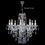 Thumbnail: Jessica-8, a beautiful crystal chandelier with 30% PbO bohemian crystal. With rope twist glass arms, ornate glass bobeches.