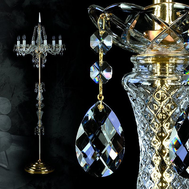 Standard Lamps. Elegant Standing Lamps. Bohemian Crystal