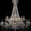 Thumbnail: Elizabeth-24: A grand traditional crystal basket chandelier adorned with oval 24% lead crystals & long opaque glass candles.