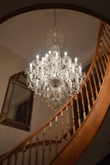 Large Chandeliers. Theodora Chandelier shown here in a stairwell. chandeliers.co.uk