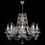Thumbnail: Donatela-8 is a classical 30% lead chandelier with rope-twist glass arms, ornate glass bobeches & opaque glass candles.