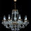 Thumbnail: Demeter-10 is a 30% PbO crystal chandelier, crystal chains, oval-shaped crystals, twisted glass arms, and cast metal bobeches
