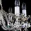 Thumbnail: Donatela-5-160: A 30% PbO Bohemian crystal chandelier with rope-twist glass arms, ornate glass bobeches & opaque glass candle